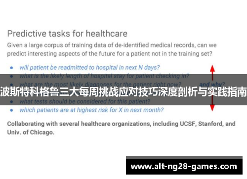 波斯特科格鲁三大每周挑战应对技巧深度剖析与实践指南